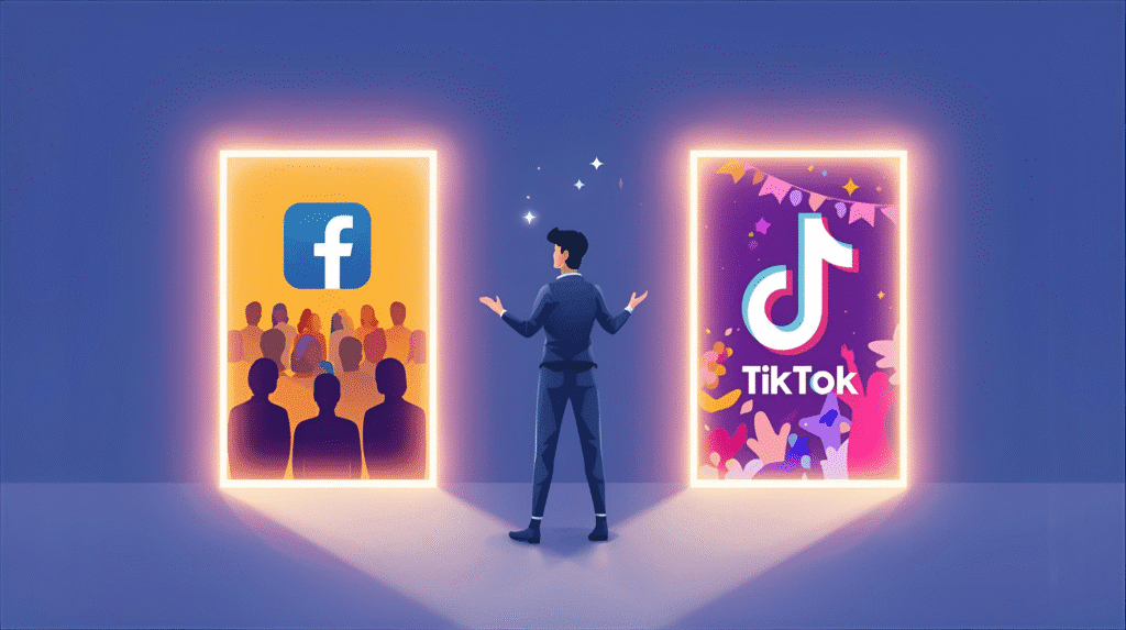 Persona decidiendo qué redes sociales para negocios son mejores para su estrategia.