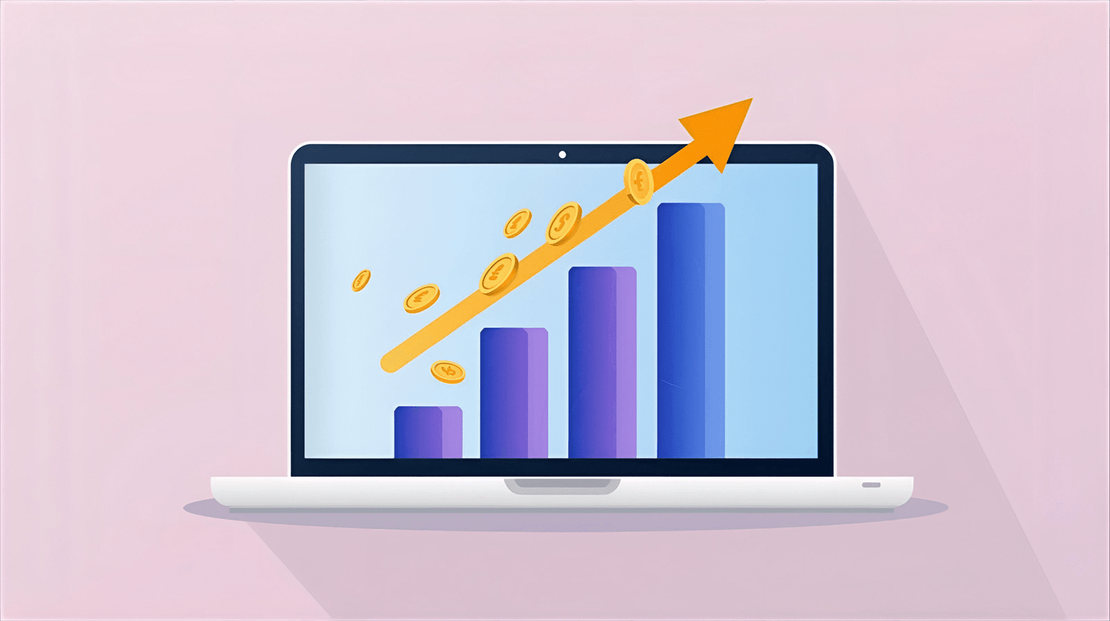 Gráfico de barras mostrando cómo calcular el ROI de una página web como inversión.