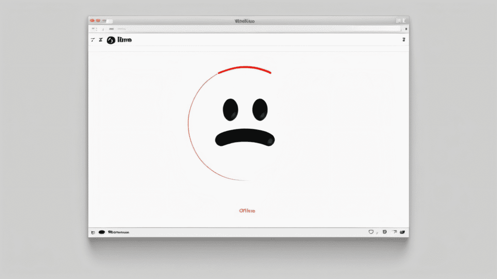 Una cara triste simbolizando la caída de una web a causa de un mal alojamiento web.