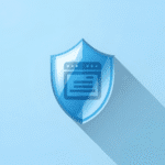 Escudo protegiendo un icono de página web, símbolo del servicio de mantenimiento web básico de Bisbal Tech.