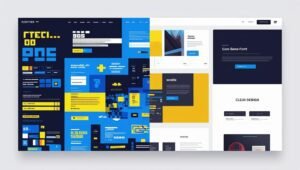 Comparativa visual que muestra la necesidad de un rediseño web: una página antigua a la izquierda y una moderna a la derecha.