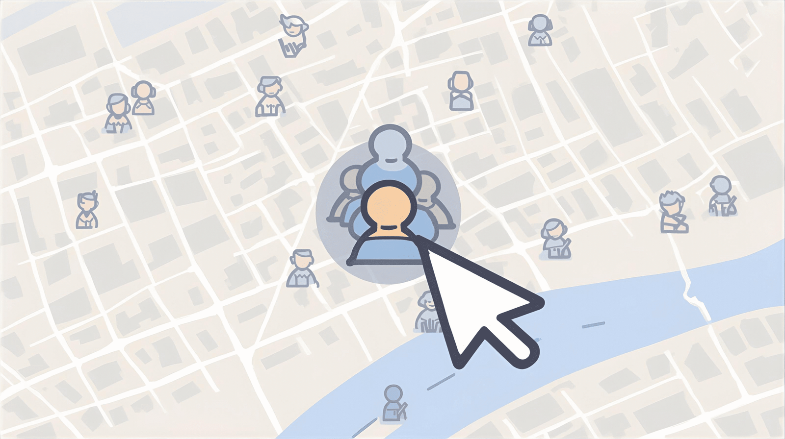 Mapa con segmentación de audiencia, clave para una primera campaña de Facebook Ads.