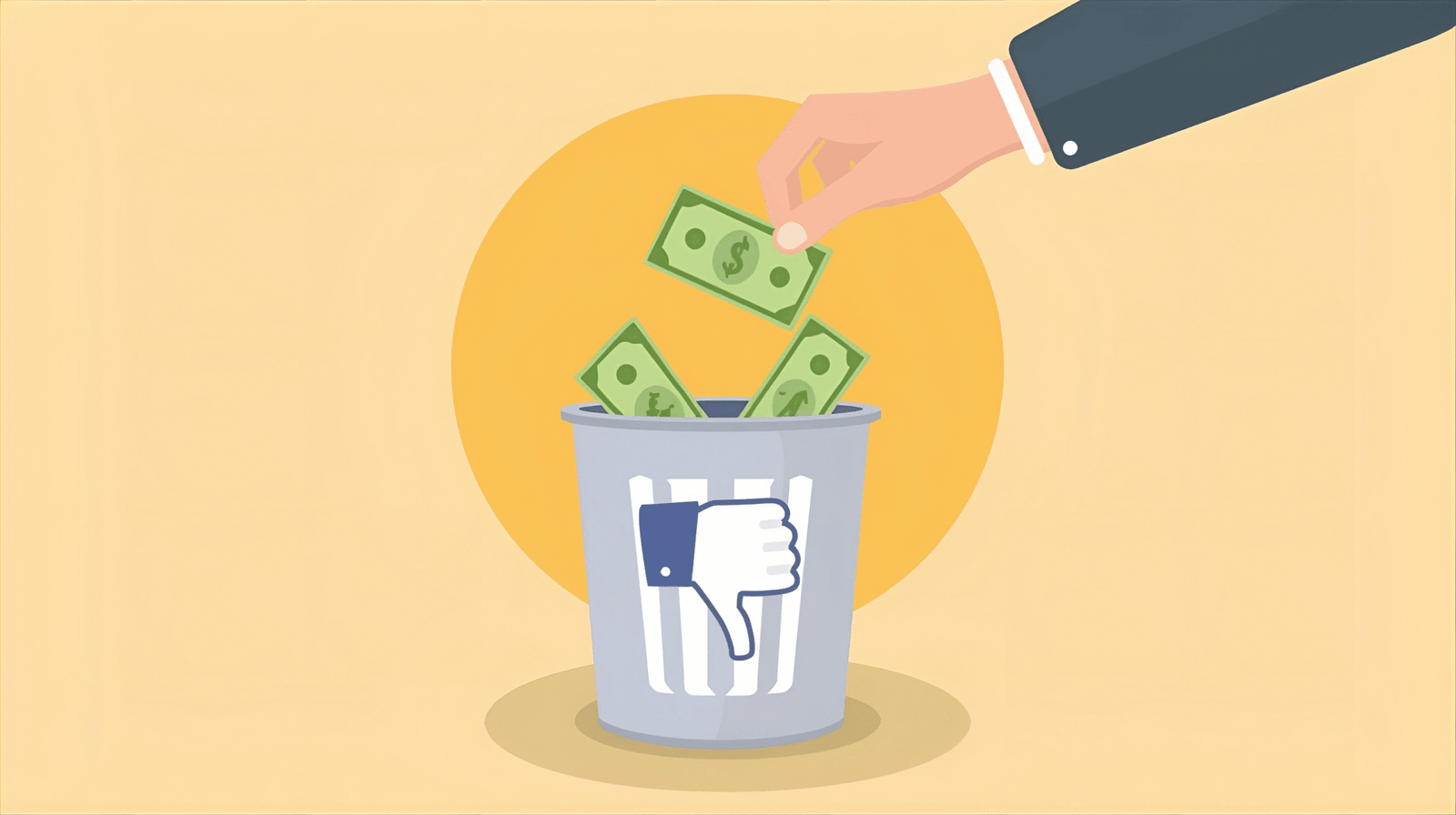 Il·lustració dels errors comuns que fan perdre diners en una primera campanya de Facebook Ads.