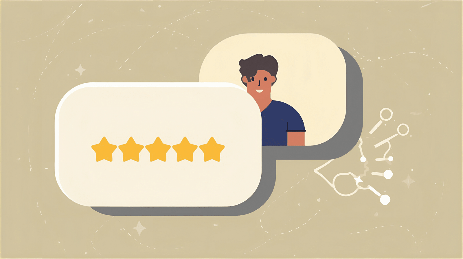 Persona donant 5 estrelles, una manera d'aconseguir ressenyes a Google per a negocis.