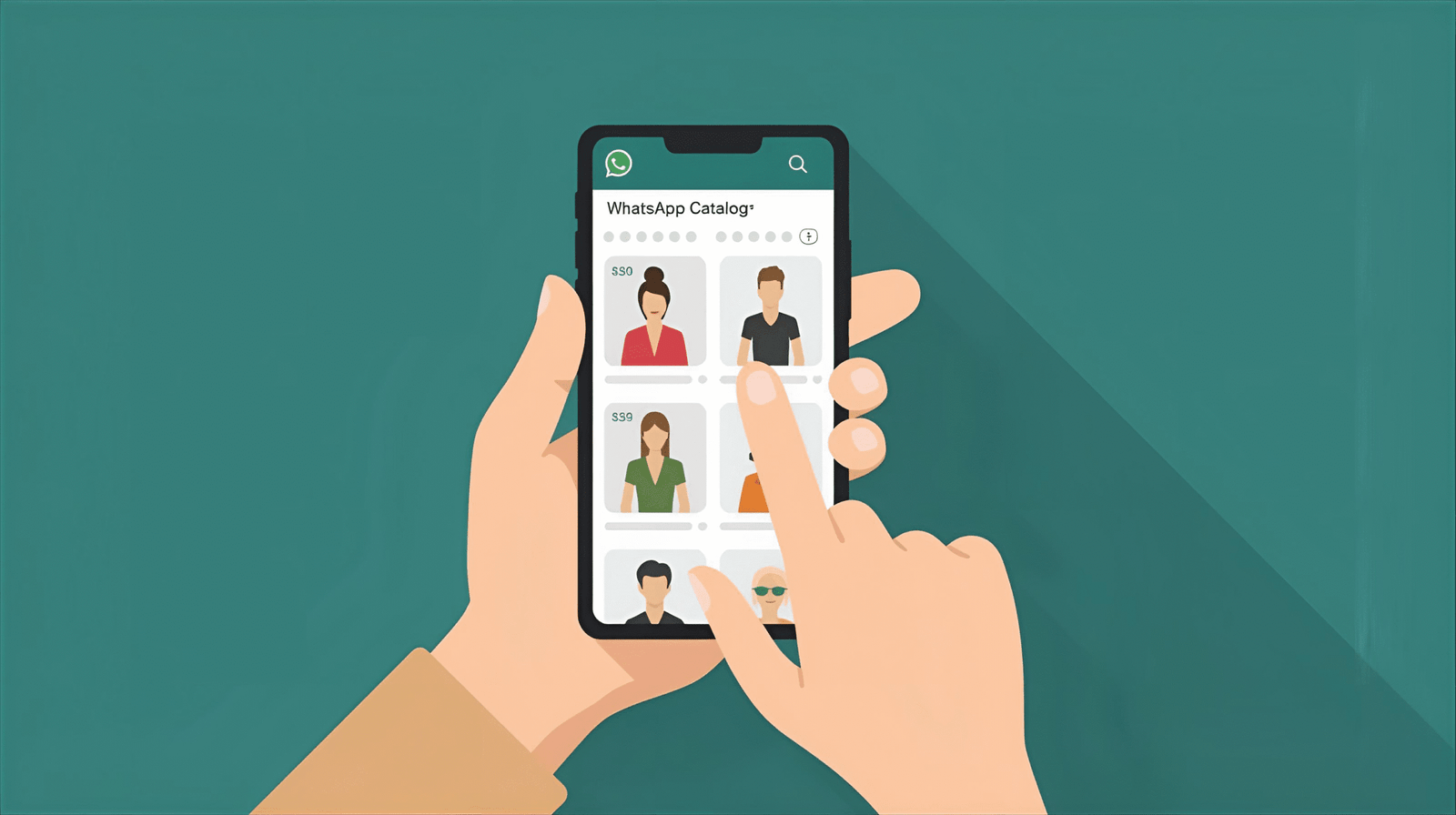Ejemplo del catálogo de productos de WhatsApp Business para negocios locales.