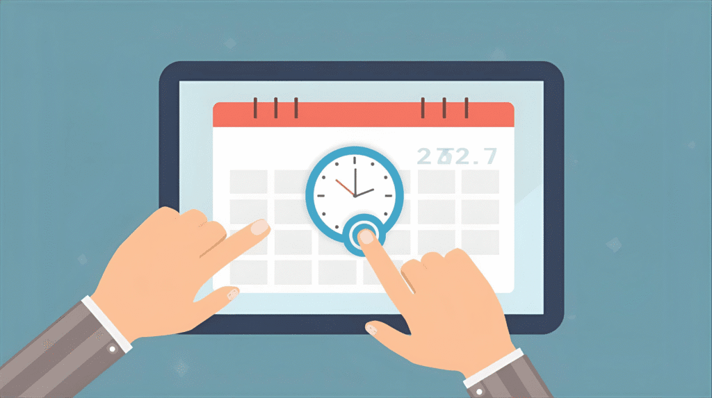 Calendario digital mostrando la facilidad de las herramientas de reservas online.