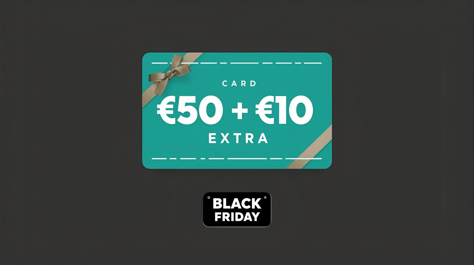 Targeta regal bonificada, una idea creativa per al Black Friday.