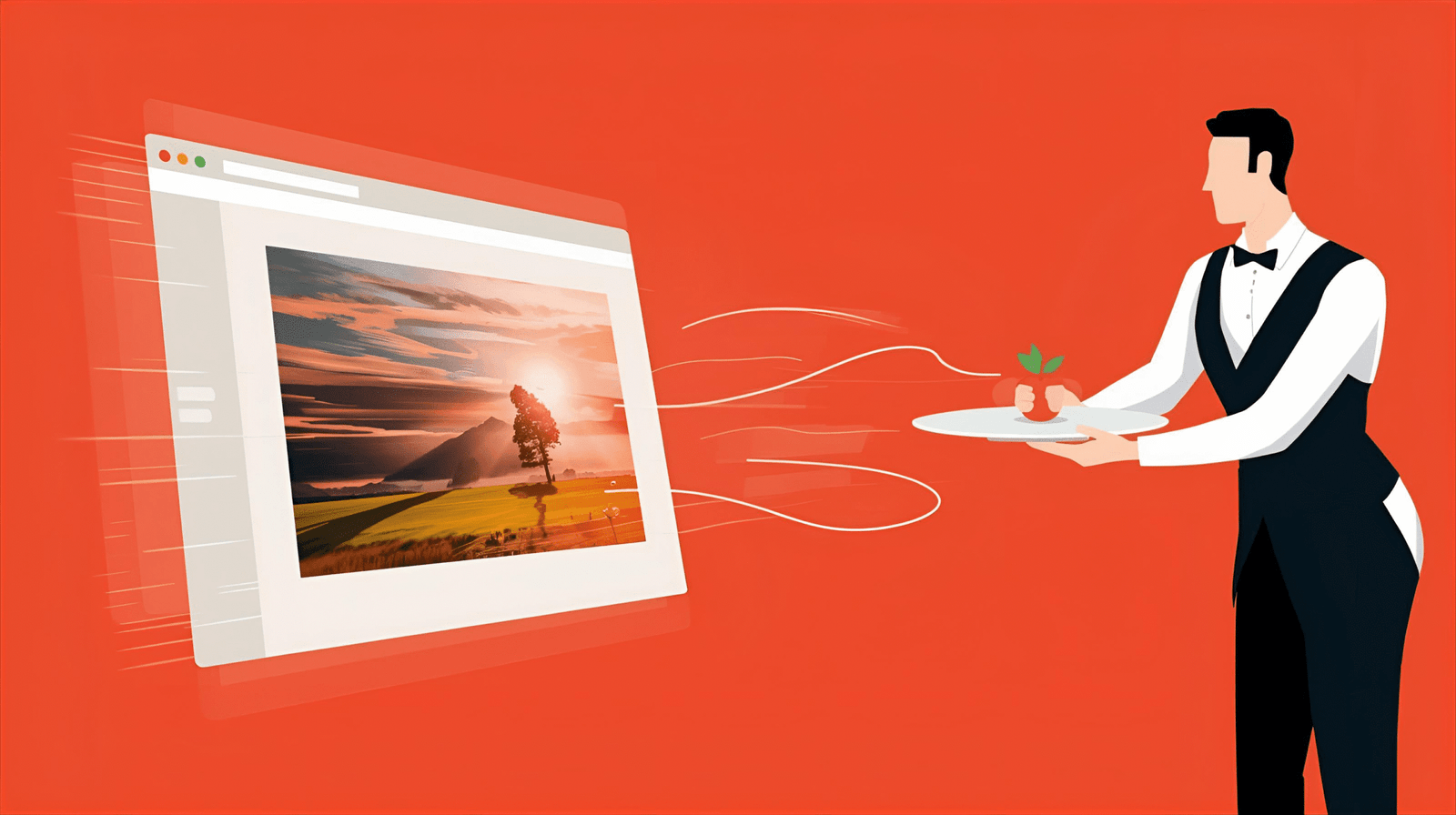 Analogia del LCP dels Core Web Vitals com el plat principal d'un restaurant.